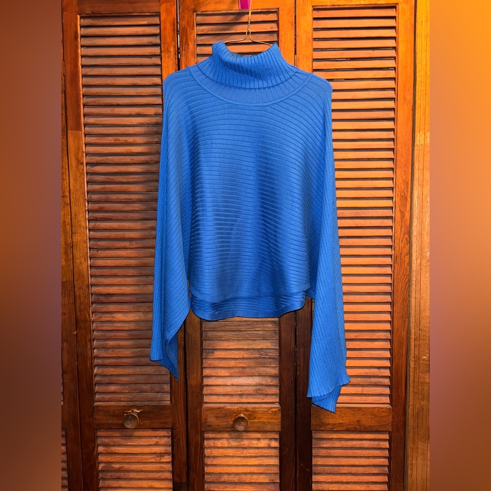 Blue Turtleneck Sweater